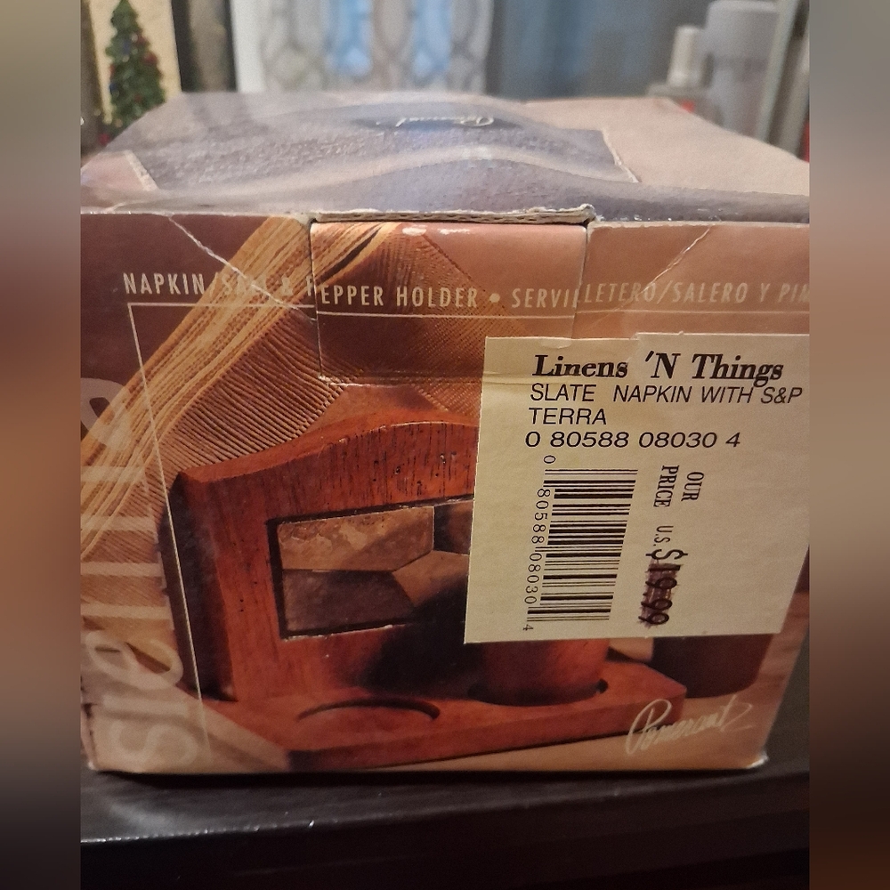 Linens 'N Things Slate Napkin with Salt & Pepper Terra